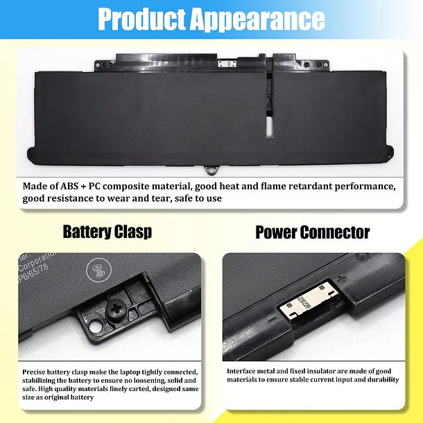 Batería de Repuesto JI04XL para Dell Latitude 7340 7350 7440 7450 7640 7650 Series Laptop - GlottyBatt 6
