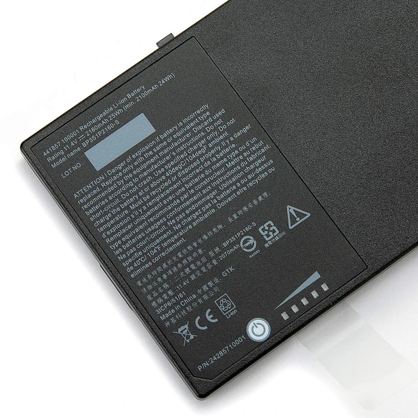Batería de Repuesto F110 para Getac F110 Tablet BP3S1P2160-S 441857100001 3ICP6/51/61 - TanDirect 2