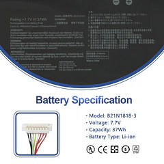 Batería de Repuesto B21N1818-3 para Asus VivoBook A509 D509 F509 M509 X509 A409