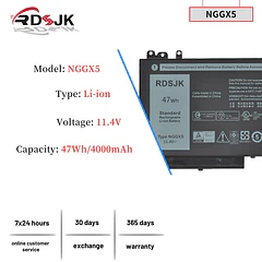 Batería de Repuesto NGGX5 para Dell Latitude E5270 E5470 E5570 Precision M3510 Series JY8D6 954DF - RDSJ