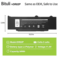 Batería de Repuesto DR02P para Dell Latitude 5440 5450 5540 5550 / Precision 3480 3490 - Bituli