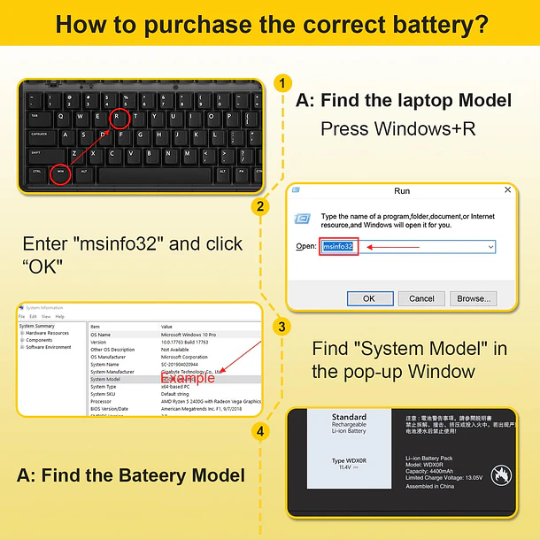 Batería de Repuesto WDX0R para Dell Inspiron 13/15/17 5000/7000 5368 5378 7378 5568 5578 5580 - iROCCMIN 5