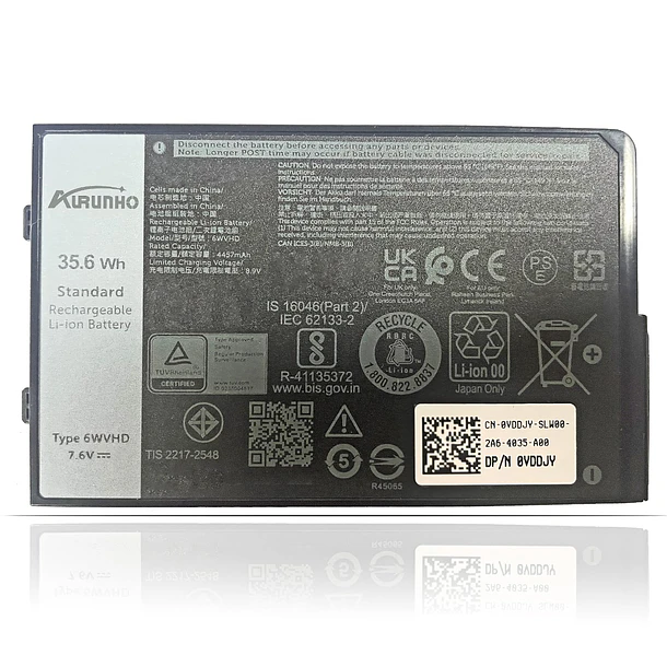Batería de Repuesto JPFMR para Dell Latitude 7230 Rugged Extreme Tablet Pro Rugged 12 Tablet - AURUNHO 1