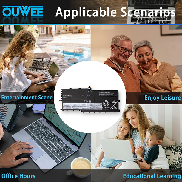 Batería de Repuesto L17C4P71 para Lenovo ThinkPad X1 Yoga 3rd Gen Series L17M4P73 SB10K97638 01AV499 - OUWEE 5