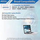 Batería de Repuesto JPFMR para Dell Latitude 7230 Rugged Extreme Tablet Pro Rugged 12 Tablet - AURUNHO 5