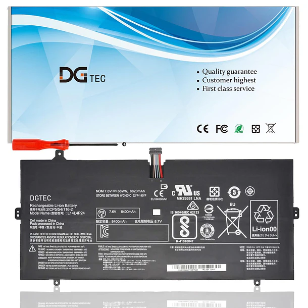 Batería de Repuesto L14L4P24 para Lenovo Yoga 4 Pro(YOGA900) Yoga 3 Pro Yoga 900-13ISK 900-IFI - DGTEC 1