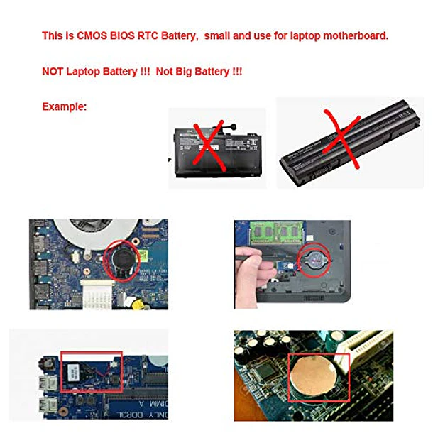 Batería CMOS RTC de Repuesto para Dell Inspiron 9200 9300 9400 E1705 CMOS BIOS RTC Battery - DBTLAP 3