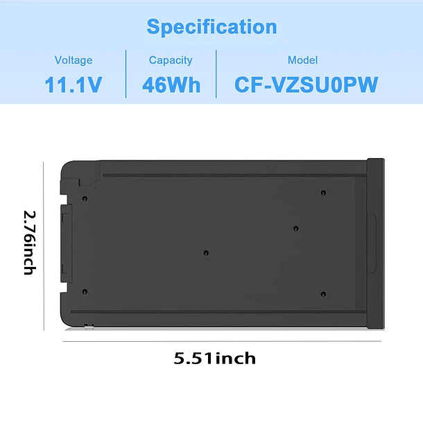 Batería de Repuesto CF-VZSU0PW/CF-54 para Panasonic Toughbook CF54 CF-54 Mk1 Mk2 Mk3 Series 54 Gloved 5