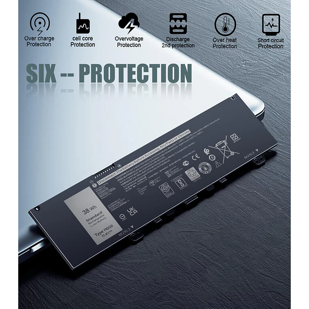 Batería de Repuesto F62G0 para Dell Inspiron 13 7000 7373 7386 7370 2 in 1 - pengguo 3
