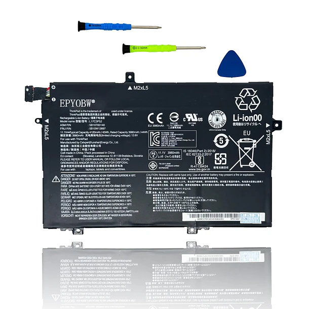Batería de Repuesto L17C3P52 para Lenovo ThinkPad L480 L490 L580 L590 / ThinkPad L14 L15 - EPYOBW 1