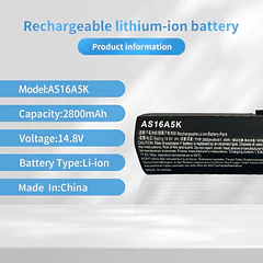 Batería de Repuesto PK03XL para Acer Aspire E15 E5-475 E5-475G E5-575 E5-575G E5-575T E5-575TG E5-774 - HBFVG