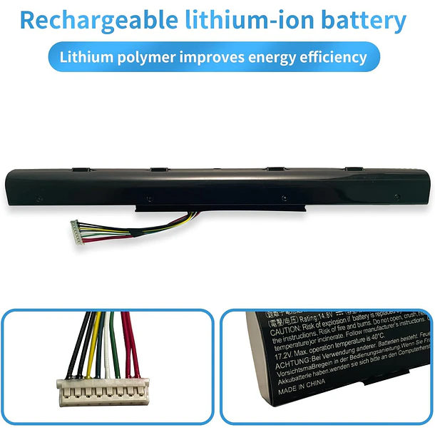 Batería de Repuesto PK03XL para Acer Aspire E15 E5-475 E5-475G E5-575 E5-575G E5-575T E5-575TG E5-774 - HBFVG 3