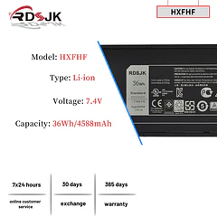 Batería de Repuesto HXFHF para Dell Venue 11 Pro (7130) Tablet Venue 11 Pro 7139 - HXFHF
