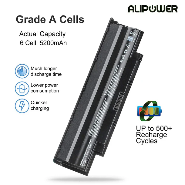 Batería de Repuesto 4010 para Compatible dell Inspiron 3520 15R N5010 N5110 N5030 N5040 N5050 - ALIPOWER 3