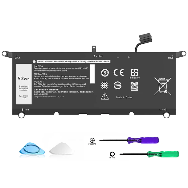 Batería de Repuesto DXGH8 para Dell XPS 13 9370 9380 I nspiron 13 7390 2-in-1 - COWOOGMZ 1