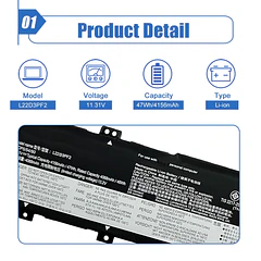 Batería de Repuesto L22D3PF2 para Lenovo V14 V15 G4 AMN IdeaPad Slim 3 14IAN8 14AMN8