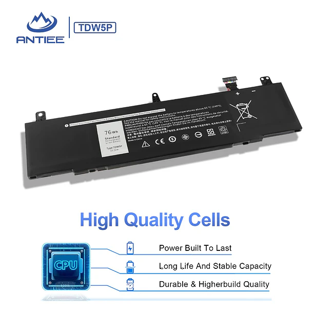 Batería de Repuesto TDW5P para Dell Alienware 13 R3 ALW13C D1738 - ANTIEE 4