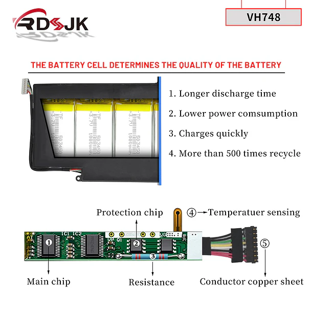 Batería de Repuesto VS03XL para Dell Inspiron 14 5439 Vostro 5460 5470 5560 Series Ins14zD-3526 - RDSJ 4
