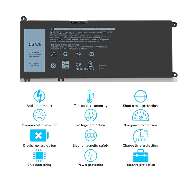 Batería de Repuesto 33YDH para Dell Inspiron 17 7000 7786 7778 7779 7773 15 7577 2