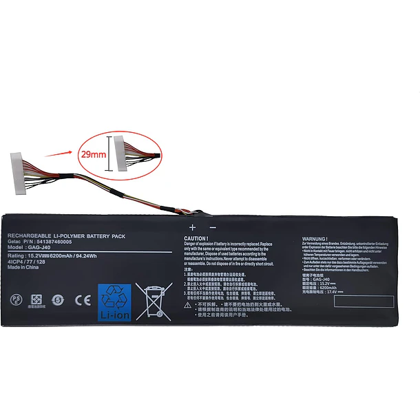 Batería de Repuesto GAG-J40 para Gigabyte Aero 14 V7 K7 14-P64WV6 14-W-CF2 15 15X V8 - FLYRLB 2