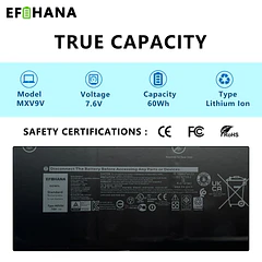 Batería de Repuesto MXV9V para Dell Latitude 5300 5310 7300 7400 Latitude 5300/5310 2-in-1 Inspiron - SIMPLO TECHNOLOGY CO LTD