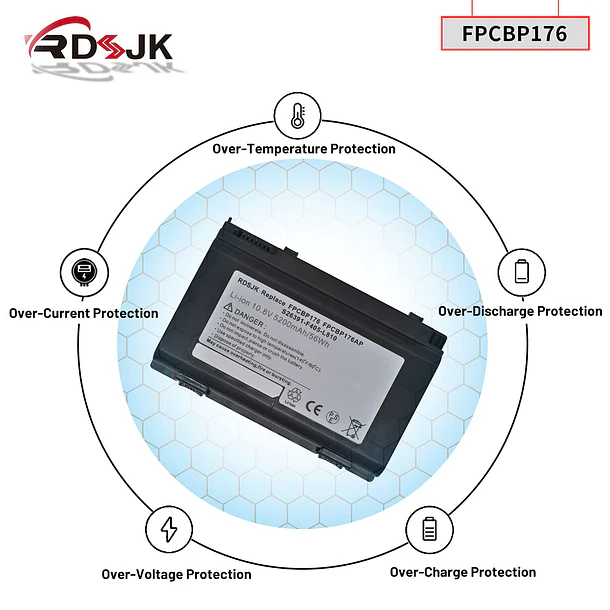 Batería de Repuesto FPCBP176 para Fujitsu LifeBook A1220 A6210 A6220 A6230 AH550 E780 E8410 E8420 6