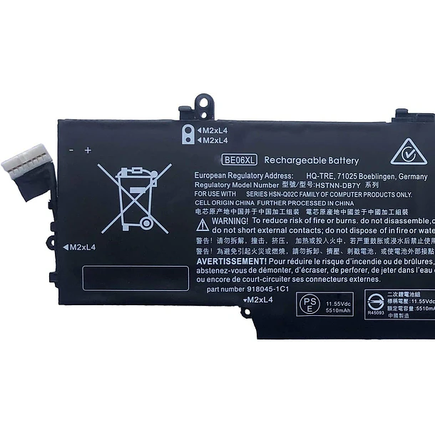 Batería de Repuesto BE06XL para HP Elitebook 1040 G4 Folio Series(11.55V 67Wh 5800mAh) - Hubei 2