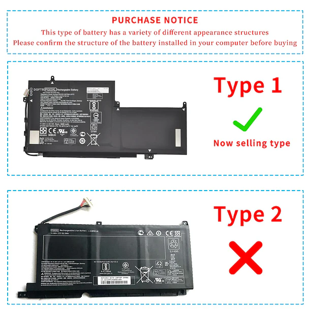 Batería de Repuesto PG03XL para HP Spectre X360 15-AP012DX 15-AP 15-AP000 AP000NA AP000NF AP000NX AP001NF - DGTEC 2