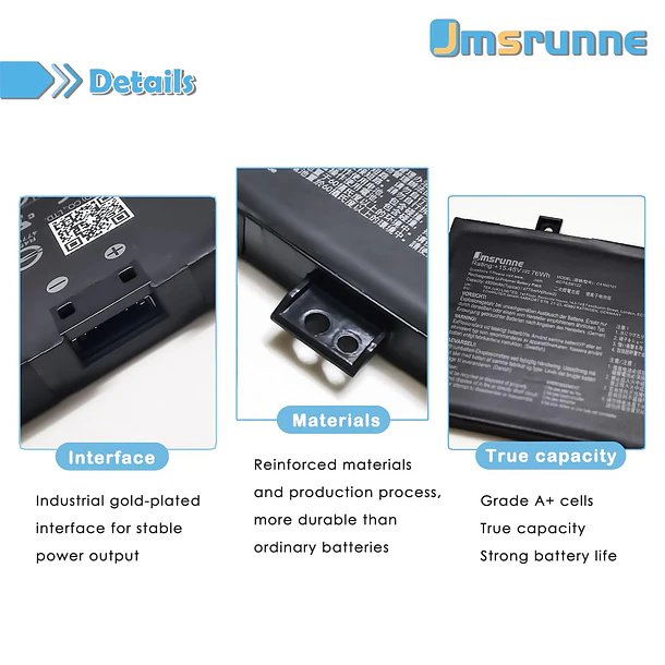 Batería de Repuesto C41N2101 para Asus Zenbook Pro 14 Duo OLED UX8402ZA VivoBook Pro 15X - Jmsrunne 3