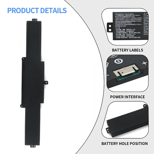 Batería de Repuesto BTY-S1M para MSI Claw, Claw A1M, Claw A1M-019CN, Claw A1M-025HK, MS-1T41 Handheld - SHUO.Z.B 4