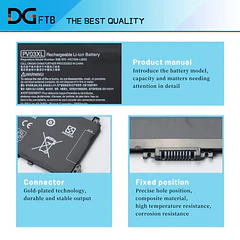 Batería de Repuesto DN04XL para HP Pavilion x360 13-BB 14-DV 14M-DW 14-DK 15-EH 15-EH0000 14-dw0xxx - DGFTB