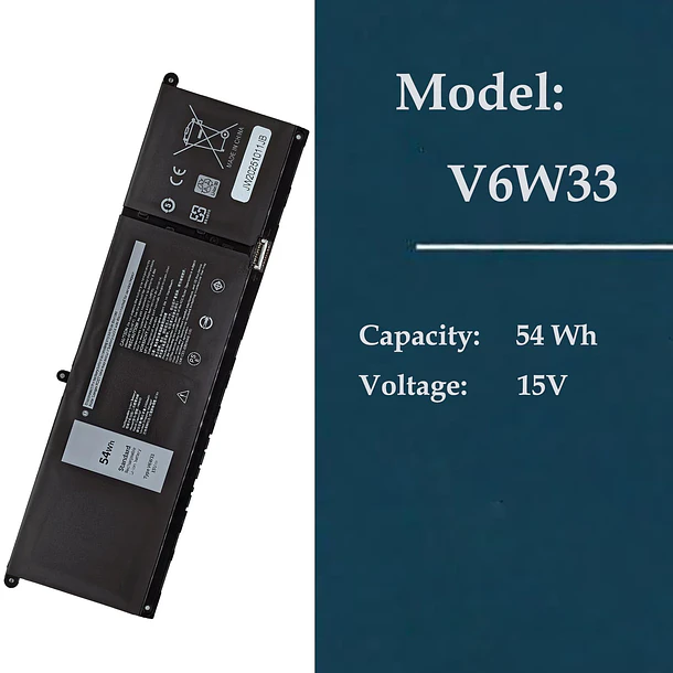 Batería de Repuesto V6W33 para Dell Inspiron 15 3511 3520 3530 5510 5410 5420 5430 - WWGTMC 2