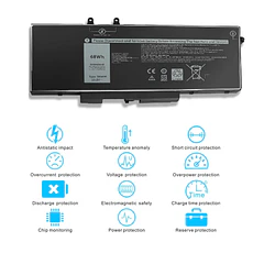 Batería de Repuesto 3HWPP para Dell Latitude 5410 5511 5501 5411 5401, Dell Black Inspiron