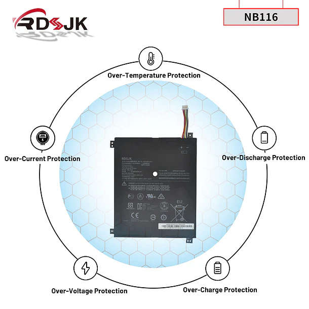 Batería de Repuesto NB116 para Lenovo IdeaPad 100S-11IBY 80R2 100S-80 R2 100S 80R2002HGE 80R2002JGE 80R2002KGE - RDSJ 6