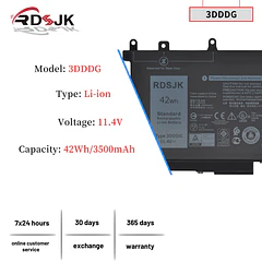 Batería de Repuesto 3DDDG para Dell Latitude 5280 5288 5480 5490 5580 5590 5491 5591 - RDSJ