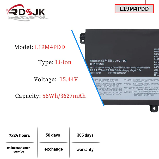 Batería de Repuesto L13M4P71 para Lenovo ThinkBook 13S G2 ARE G3 ACN ThinkBook 13S G2 2