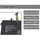 Batería de Repuesto B31N1402 para Asus Q551 Q551L Q551LN Q552UB N591LB N592UB Q551LN-BSI708 Q551LN-BBI706 Q552UB-BHI7T12 - ENHONGFENG 2