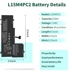 Batería de Repuesto XCMRD para Lenovo Ideapad Yoga 710-15IKB 710-15ISK 710-151KB