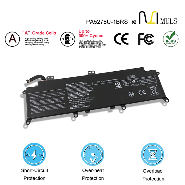 Batería de Repuesto PA5278U-1BRS para Toshiba Portege X30-D X30-E X30-F - MULS 4