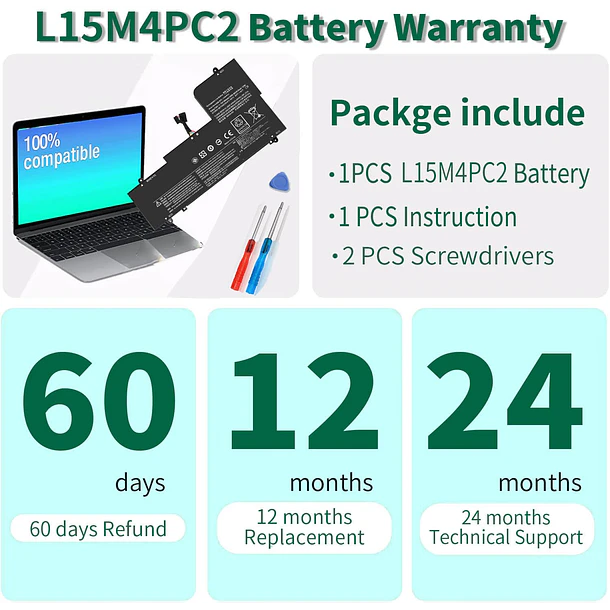 Batería de Repuesto XCMRD para Lenovo Ideapad Yoga 710-15IKB 710-15ISK 710-151KB 6