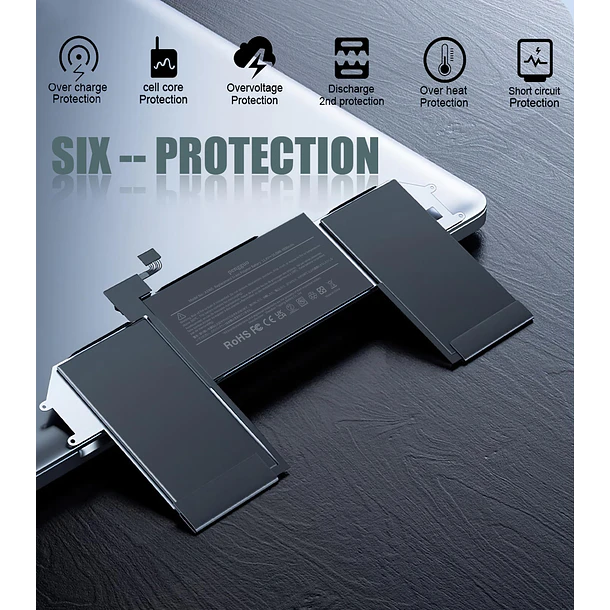 Batería de Repuesto A1965 para MacBook Air 13 Inch A1932 A2179 2018-2020 6
