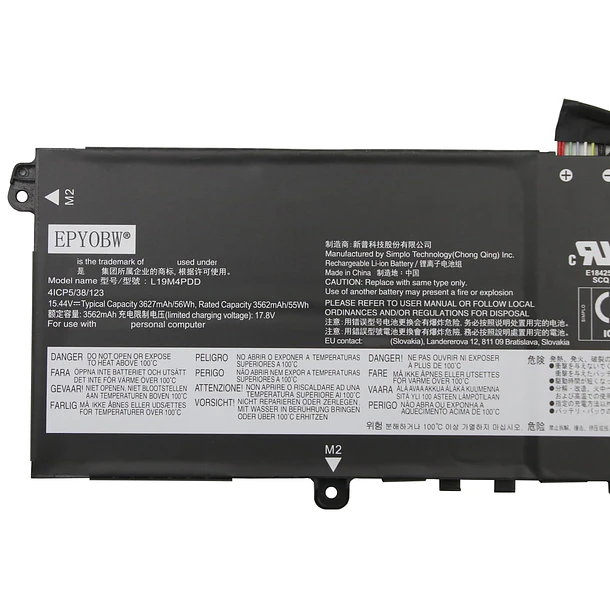 Batería de Repuesto L19M4PDD para Lenovo ThinkBook 13s G2 ITL 20V9 / are 20WC / - EPYOBW 2