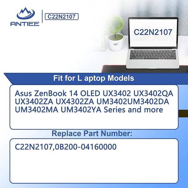 Batería de Repuesto C22N2107 para Asus ZenBook 14 OLED UX3402 - ANTIEE 3