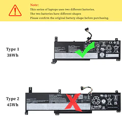 Batería de Repuesto 8FCTC para Lenovo IdeaPad 3-14ITL6 3-15ITL6 3-17ITL6 V14 G2-ALC G2-ITL V15 G2-ALC - CQCEO