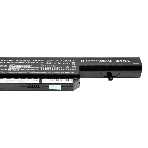 Batería de Repuesto W240BAT-6 para Clevo W150ERQ W251EU W250EU W251EL W251ELQ Zoostorm 7872-9041/A 11.1V 4400mAh - Tanch 5