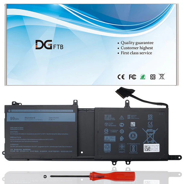Batería de Repuesto 1MCXM para Dell with Alienware 15 R3 R4 17 R4 R5 P31E001 - DGFTB 1