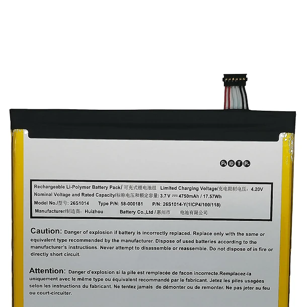 Batería de Repuesto 26S1014 para Fire 8 7 Generation SX0340T SX0340T Series Notebook 26S1014-Y ST23 - EPYOBW 2