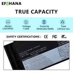 Batería de Repuesto L22C2PG2 para Lenovo V14 V15 G4 AMN IAN 82YT 82YU 82YV 82YW - EFOHANA