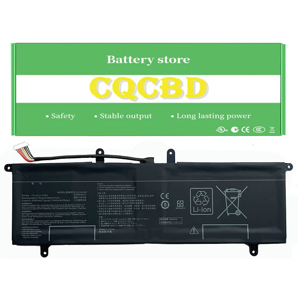 Batería de Repuesto C41N1901 para Asus ZenBook Duo UX481 UX481FA UX481FL UX481FLY UX481F X481FL UX481FL-BM002T - CQCBD 1