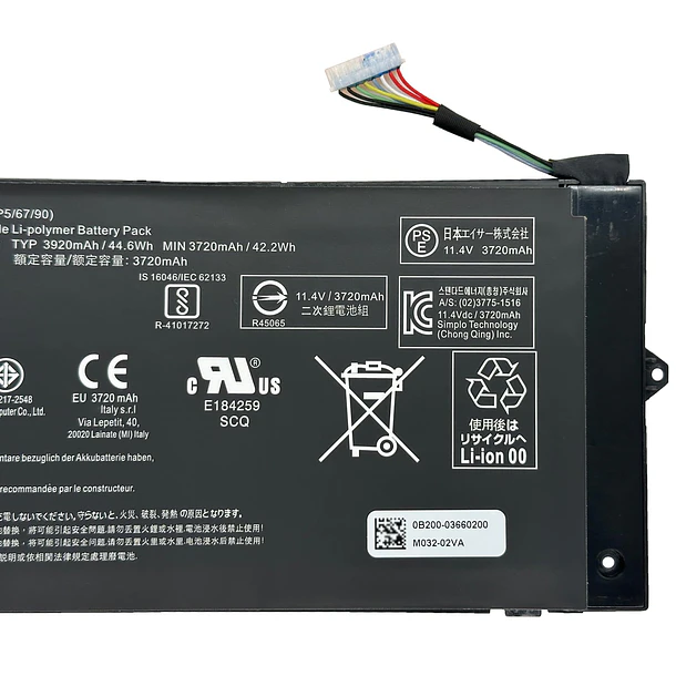 Batería de Repuesto AP13J7K para diversos equipos compatibles según modelo AP13J7K - EPYOBW 4